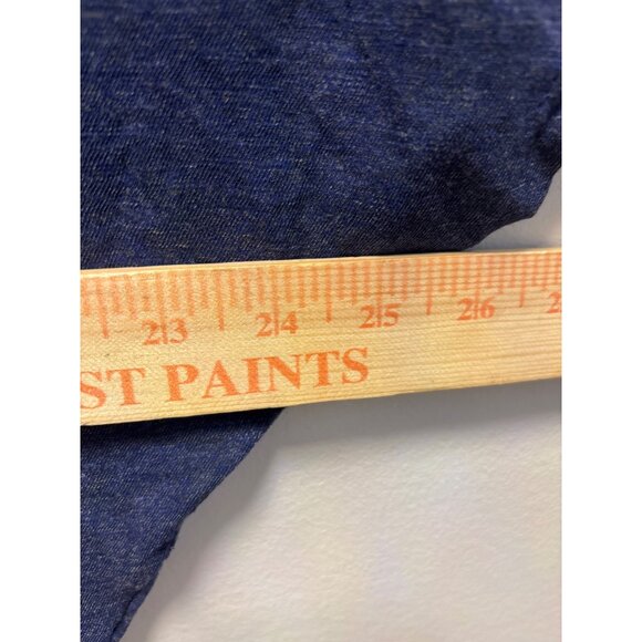 Lanston Navy Blue Halter Top XS Adjustable Drawstring Hem Lightweight Blend Made - Picture 3 of 10